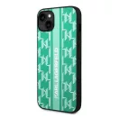Karl Lagerfeld Monogram Stripe Apple iPhone 14 hátlap tok, zöld