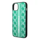 Karl Lagerfeld Monogram Stripe Apple iPhone 14 hátlap tok, zöld