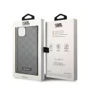 Karl Lagerfeld Saffiano Mono Metal Apple iPhone 14 hátlap tok, szürke