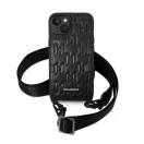 Karl Lagerfeld Monogram Plaque Logo Strap Apple iPhone 14 hátlap tok, fekete