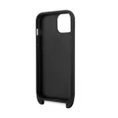 Karl Lagerfeld Monogram Plaque Logo Strap Apple iPhone 14 hátlap tok, fekete