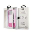 Karl Lagerfeld Liquid Glitter Elong Apple iPhone 14 Pro Max hátlap tok, rózsaszín