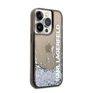  Karl Lagerfeld Liquid Glitter Elong Apple iPhone 14 Pro Max hátlap tok, fekete