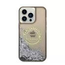 Karl Lagerfeld Liquid Glitter RSG Apple iPhone 14 Pro Max hátlap tok, fekete