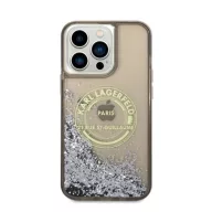   Karl Lagerfeld Liquid Glitter RSG Apple iPhone 14 Pro Max hátlap tok, fekete