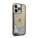 Karl Lagerfeld Liquid Glitter RSG Apple iPhone 14 Pro Max hátlap tok, fekete