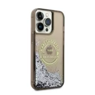   Karl Lagerfeld Liquid Glitter RSG Apple iPhone 14 Pro Max hátlap tok, fekete