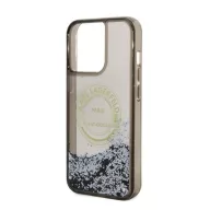   Karl Lagerfeld Liquid Glitter RSG Apple iPhone 14 Pro Max hátlap tok, fekete