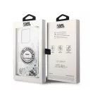 Karl Lagerfeld Liquid Glitter RSG Apple iPhone 14 Pro Max hátlap tok, ezüst