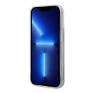 Karl Lagerfeld Liquid Glitter Monogram Apple iPhone 14 Pro Max hátlap tok, ezüst