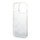 Karl Lagerfeld Liquid Glitter Monogram Apple iPhone 14 Pro Max hátlap tok, ezüst