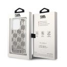 Karl Lagerfeld Liquid Glitter Monogram Apple iPhone 14 Pro Max hátlap tok, ezüst