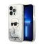 Karl Lagerfeld Glitter Karl Head Apple iPhone 14 Pro Max hátlap tok, ezüst