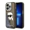 Karl Lagerfeld Glitter Karl Head Apple iPhone 14 Pro Max hátlap tok, fekete