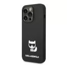 Karl Lagerfeld Silicone Choupette Body Apple iPhone 14 Pro Max hátlap tok, fekete