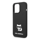 Karl Lagerfeld Silicone Choupette Body Apple iPhone 14 Pro Max hátlap tok, fekete