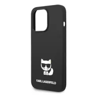   Karl Lagerfeld Silicone Choupette Body Apple iPhone 14 Pro Max hátlap tok, fekete