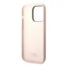 Karl Lagerfeld Silicone Choupette Body Apple iPhone 14 Pro Max hátlap tok, halvány rózsaszín