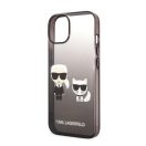 Karl Lagerfeld Gradient Ikonik Karl & Choupette Apple iPhone 14 Pro Max hátlap tok, fekete