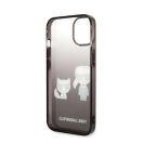 Karl Lagerfeld Gradient Ikonik Karl & Choupette Apple iPhone 14 Pro Max hátlap tok, fekete