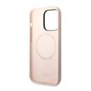 Karl Lagerfeld Silicone Karl's Head Apple iPhone 14 Pro Magsafe hátlap tok, halvány rózsaszín