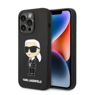   Karl Lagerfeld Silicone Ikonik Apple iPhone 14 Pro Magsafe hátlap tok, fekete