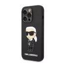 Karl Lagerfeld Silicone Ikonik Apple iPhone 14 Pro Magsafe hátlap tok, fekete
