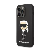   Karl Lagerfeld Silicone Ikonik Apple iPhone 14 Pro Magsafe hátlap tok, fekete