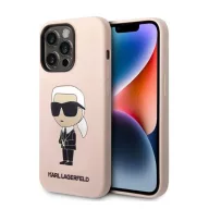   Karl Lagerfeld Silicone Ikonik Apple iPhone 14 Pro Magsafe hátlap tok, rózsaszín