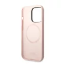 Karl Lagerfeld Silicone Ikonik Apple iPhone 14 Pro Magsafe hátlap tok, rózsaszín