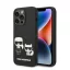 Karl Lagerfeld Liquid Silicone Karl & Choupette Apple iPhone 14 Pro Magsafe hátlap tok, fekete