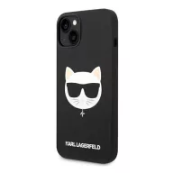   Karl Lagerfeld Silicone Choupette Head Apple iPhone 14 Plus Magsafe hátlap tok, fekete