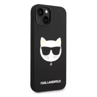   Karl Lagerfeld Silicone Choupette Head Apple iPhone 14 Plus Magsafe hátlap tok, fekete