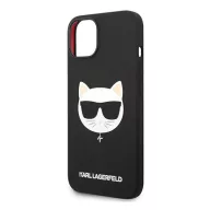   Karl Lagerfeld Silicone Choupette Head Apple iPhone 14 Plus Magsafe hátlap tok, fekete
