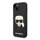 Karl Lagerfeld Silicone Karl's Head Apple iPhone 14 Plus Magsafe hátlap tok, fekete