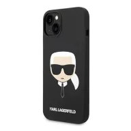   Karl Lagerfeld Silicone Karl's Head Apple iPhone 14 Plus Magsafe hátlap tok, fekete