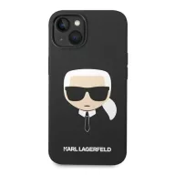   Karl Lagerfeld Silicone Karl's Head Apple iPhone 14 Plus Magsafe hátlap tok, fekete