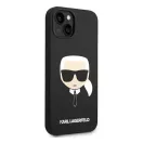 Karl Lagerfeld Silicone Karl's Head Apple iPhone 14 Plus Magsafe hátlap tok, fekete