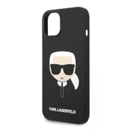   Karl Lagerfeld Silicone Karl's Head Apple iPhone 14 Plus Magsafe hátlap tok, fekete