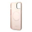 Karl Lagerfeld Silicone Karl's Head Apple iPhone 14 Plus Magsafe hátlap tok, halvány rózsaszín