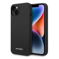   Karl Lagerfeld Silicone Plaque Apple iPhone 14 Plus Magsafe hátlap tok, fekete