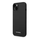 Karl Lagerfeld Silicone Plaque Apple iPhone 14 Plus Magsafe hátlap tok, fekete