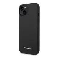  Karl Lagerfeld Silicone Plaque Apple iPhone 14 Plus Magsafe hátlap tok, fekete