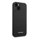 Karl Lagerfeld Silicone Plaque Apple iPhone 14 Plus Magsafe hátlap tok, fekete