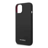   Karl Lagerfeld Silicone Plaque Apple iPhone 14 Plus Magsafe hátlap tok, fekete