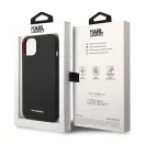 Karl Lagerfeld Silicone Plaque Apple iPhone 14 Plus Magsafe hátlap tok, fekete