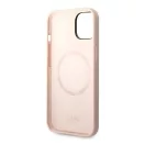 Karl Lagerfeld Silicone Karl & Choupette Apple iPhone 14 Plus hátlap tok, halvány rózsaszín