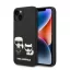 Karl Lagerfeld Liquid Silicone Karl & Choupette Apple iPhone 14 Plus Magsafe hátlap tok, fekete