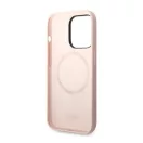 Karl Lagerfeld Silicone Karl's Head Apple iPhone 14 Pro Max Magsafe hátlap tok, halvány rózsaszín