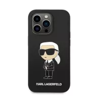   Karl Lagerfeld Silicone Ikonik Apple iPhone 14 Pro Max Magsafe hátlap tok, fekete